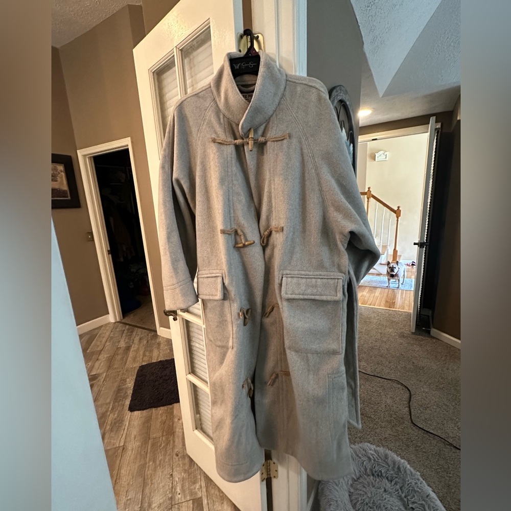 Free People Alma Duffle Coat Gray Tassel Long Length Size Small